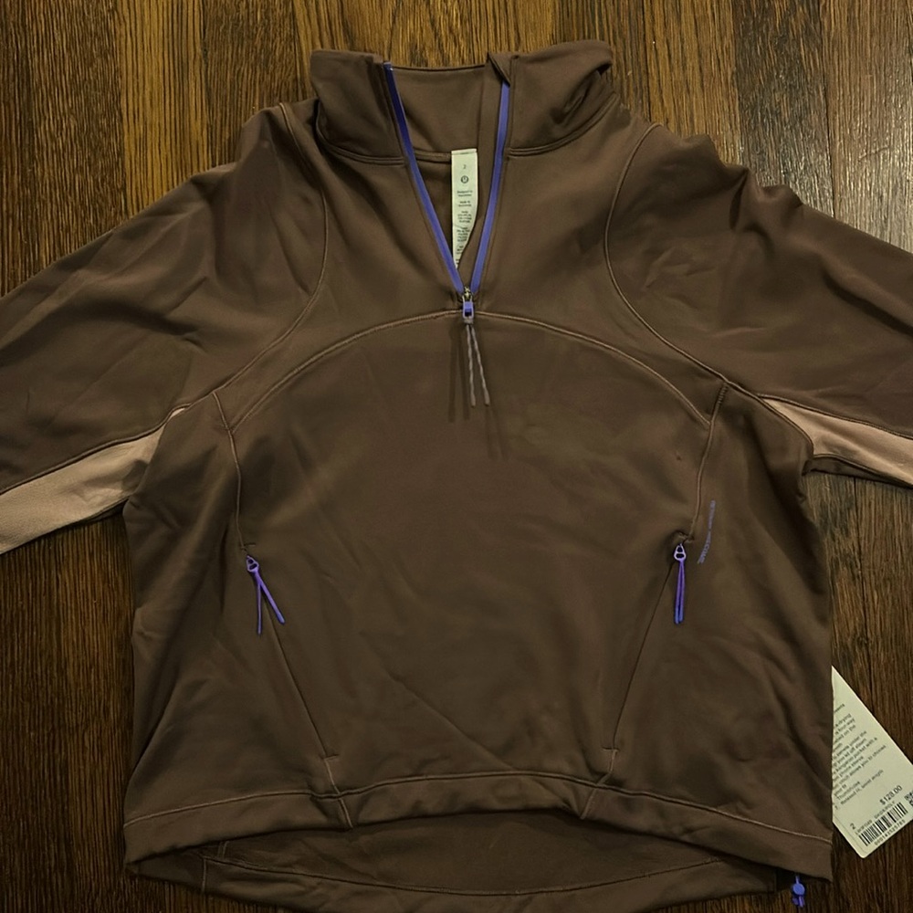 lululemon tech Fleexw Hiking 1/4 zip Pullover size 2 New With tags